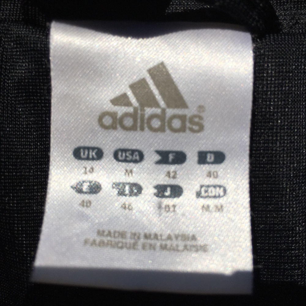 Adidas Youth Medium Zip Up Black and White Jacket - Picture 5 of 7